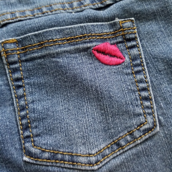 MEOW! 😻Betsey Johnson Girls Skinny Jeans sz 14 - Picture 4 of 5